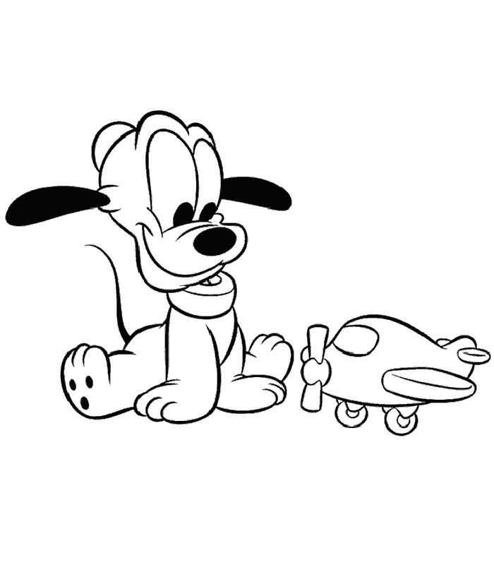 coloriage bebe pluto