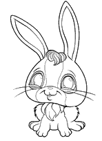 coloriage Petshop lapin