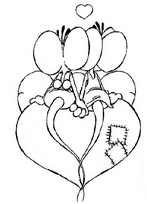 coloriage diddl coeur2