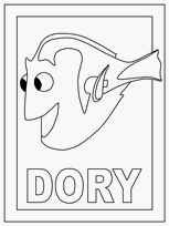 coloriage dory