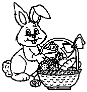 coloriage lapin paques