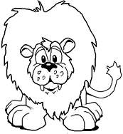 coloriage lion aux longues dents