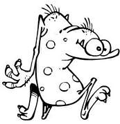 Coloriage De Monstre Rigolo