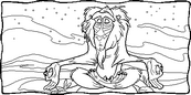 coloriage rafiki le singe