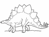 coloriage stegosaure