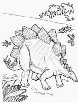 coloriage stegosaurus