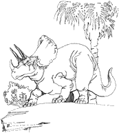 coloriage triceratops