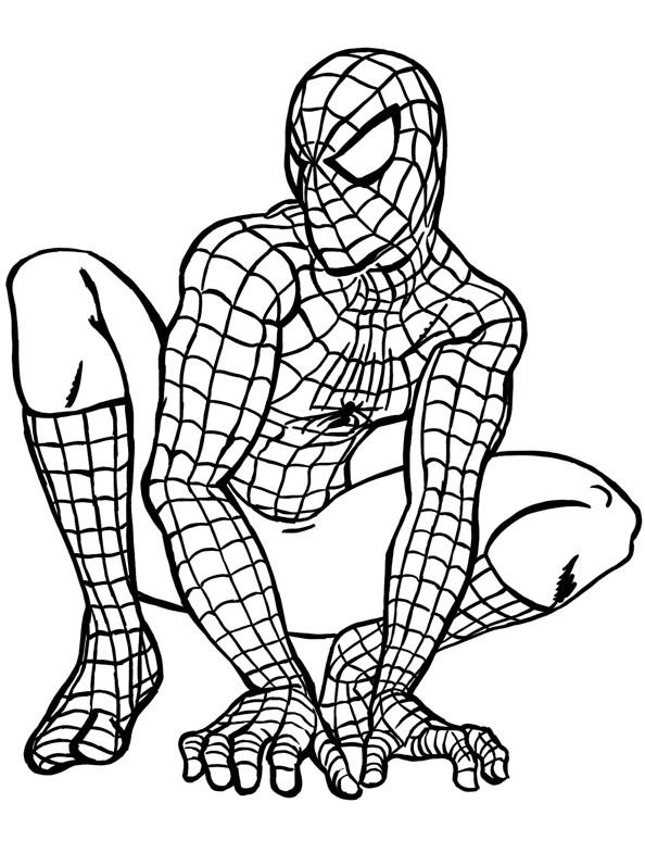 Coloriage De Spiderman A Imprimer