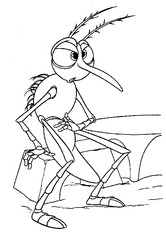 coloriage 1001 pattes le moustique