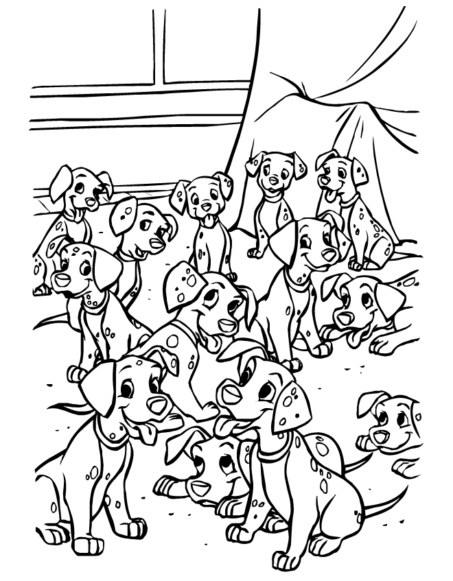 coloriage 101 dalmatiens