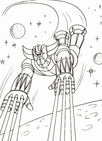 coloriage Goldorak laser