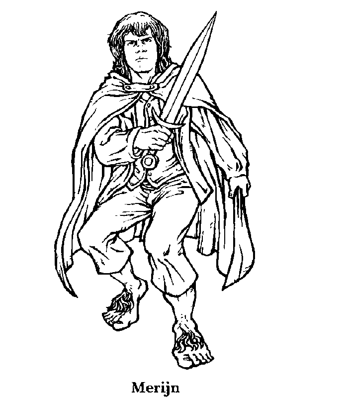 Coloriage a imprimer Merin le seigneur des anneaux gratuit coloriage Merin le seigneur des anneaux