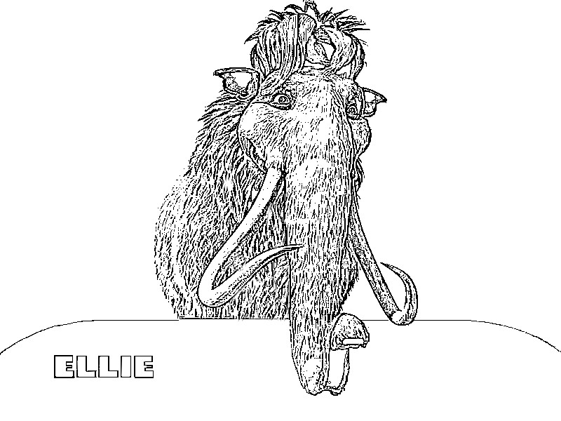 Coloriage a imprimer age de glace 2 ellie gratuit et colorier coloriage age de glace 2 ellie