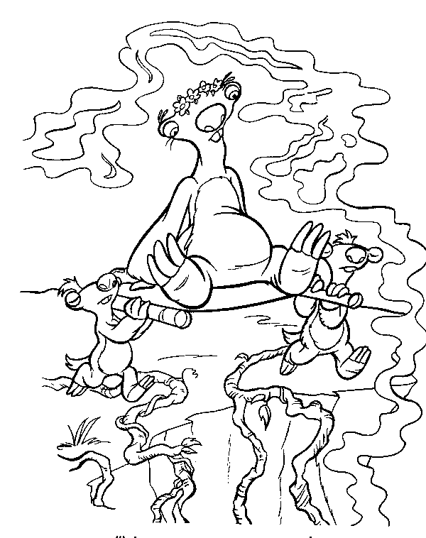 coloriage age de glace les lemuriens