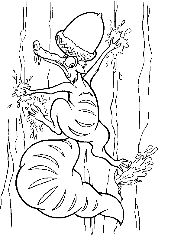 Coloriage a imprimer age de glace scratch et sa noisette coloriage age de glace scratch et sa noisette