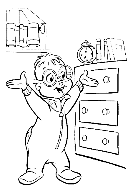 coloriage alvin et les chipmunks simon