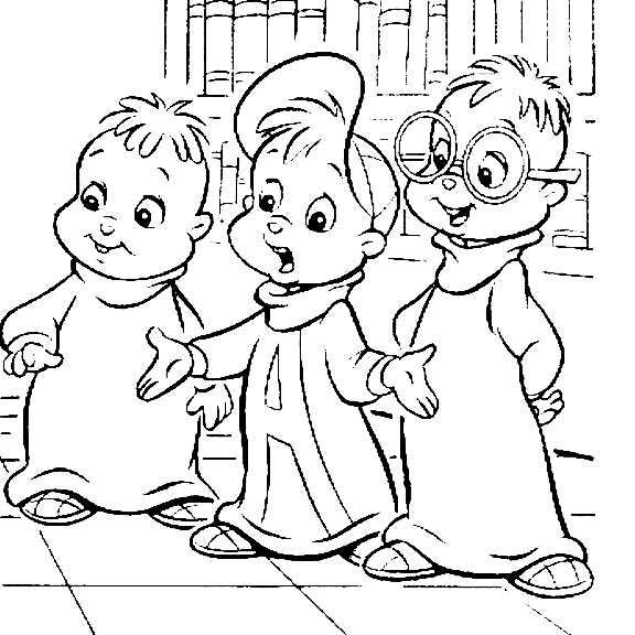 Coloriage A Imprimer Alvin Et Les Chipmunks Gratuit Et Colorier