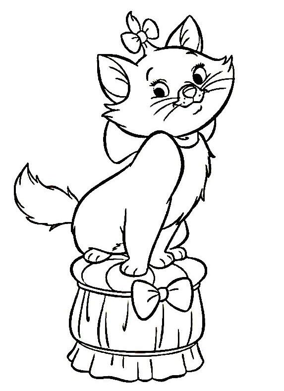 coloriage aristochat la belle marie