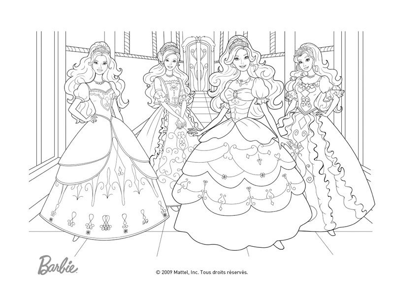 Coloriage A Imprimer Barbie Et Les 3 Mousquetaires Gratuit Et Colorier