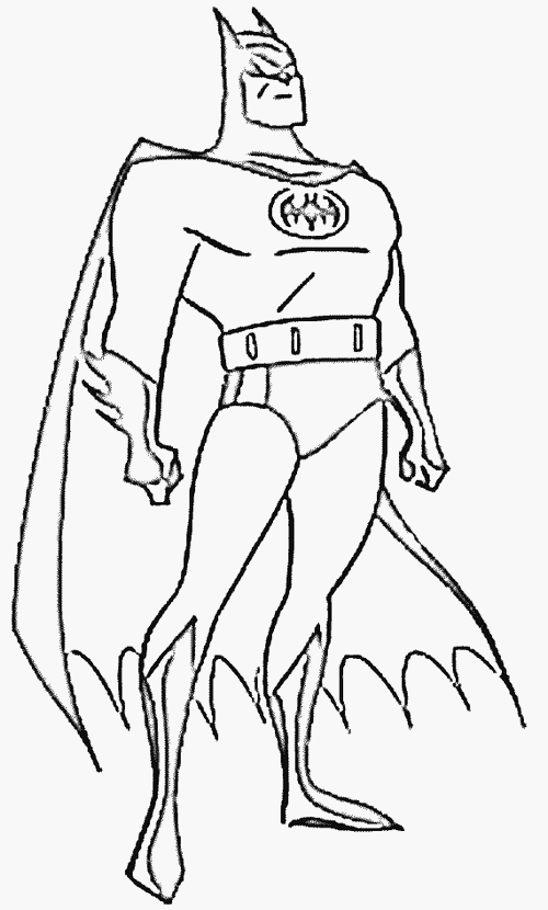 coloriage batman prend la pose