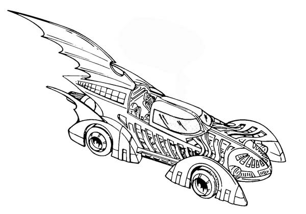 coloriage batmobile voiture de batman