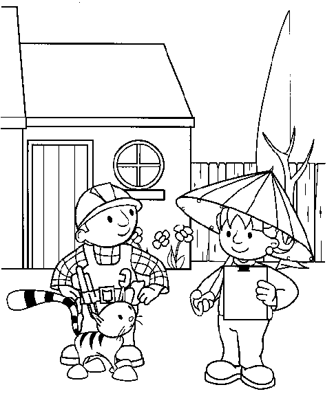 Coloriage a imprimer bob le bricoleur avec zoe gratuit et coloriage bob le bricoleur avec zoe