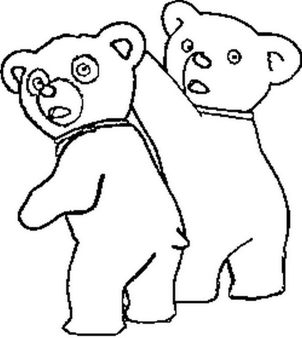 coloriage bouba le petit ourson et frisquette