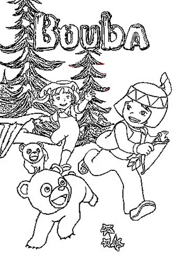 coloriage bouba le petit ourson