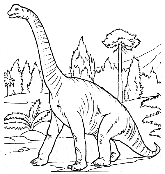coloriage brachiosaure