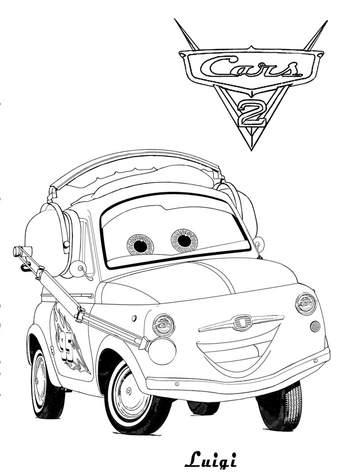 Coloriage A Imprimer Cars 2 Luigi Gratuit Et Colorier