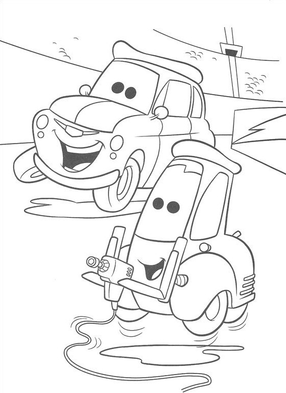 Coloriage A Imprimer Cars Luigi Et Guido Gratuit Et Colorier