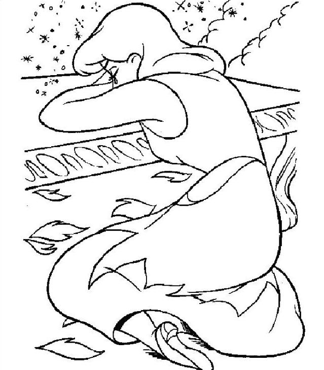 coloriage cendrillon en pleurs