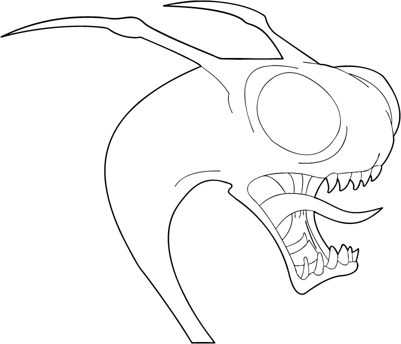 coloriage chasseur de dragons un vilain