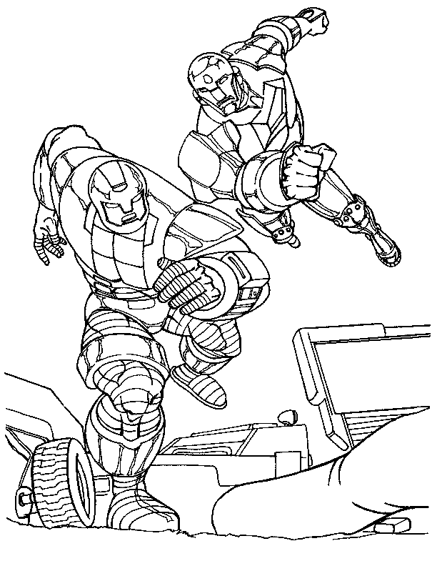 coloriage bat de iron man