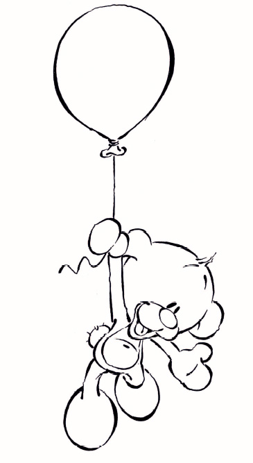 coloriage diddl Pimboli ballon