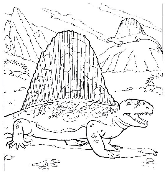 coloriage dimetrodon