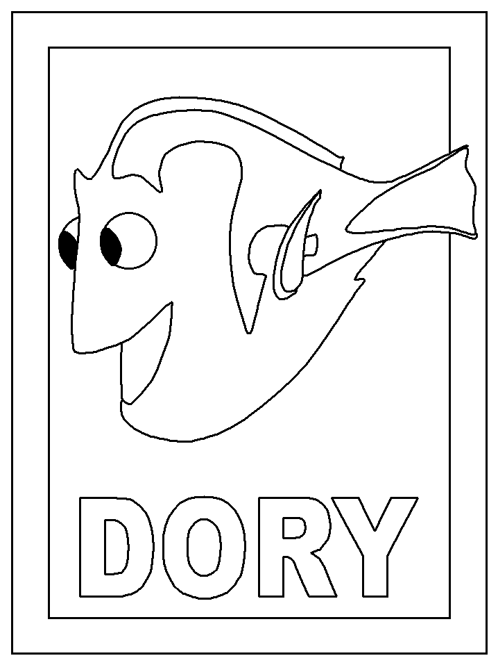 coloriage dory