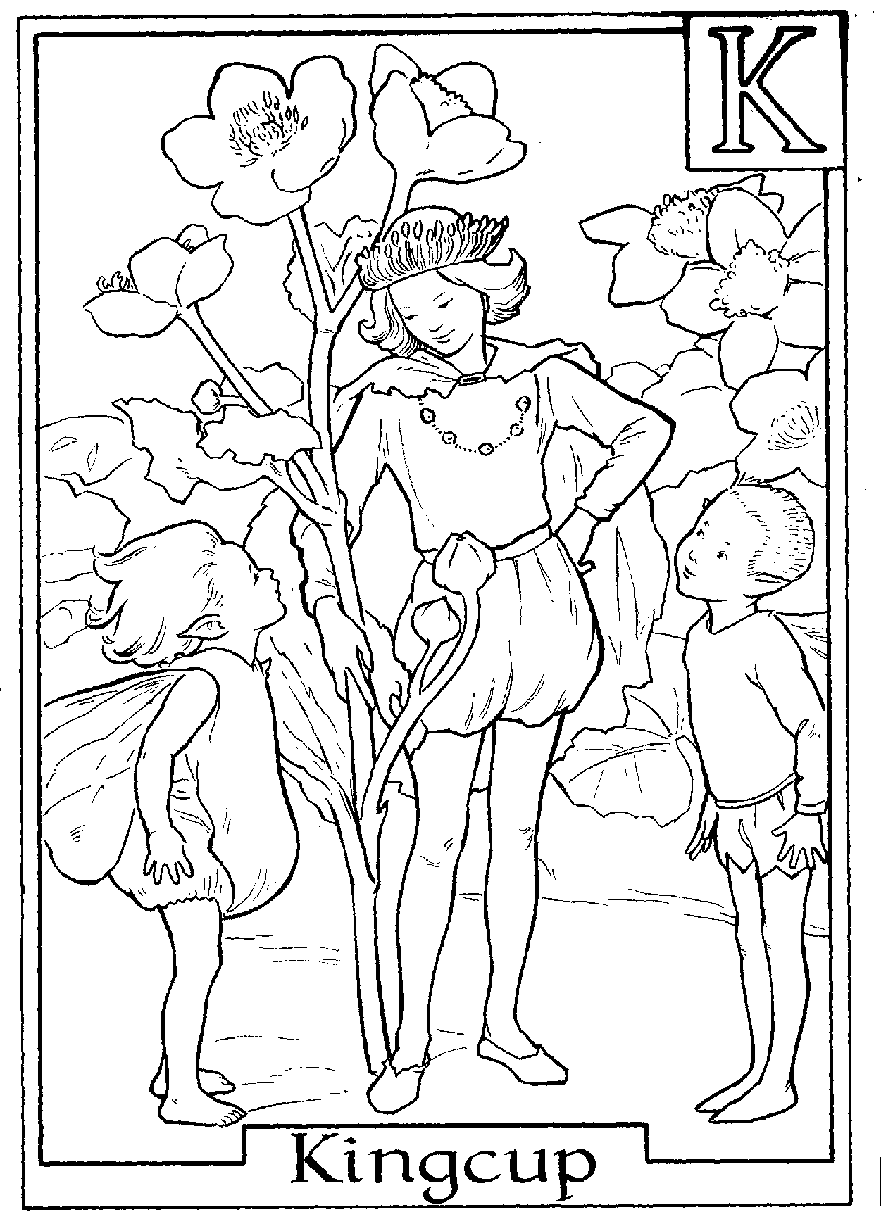 fairy and flower alphabet coloring pages - photo #26