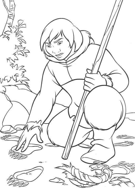 coloriage frere des ours le pisteur