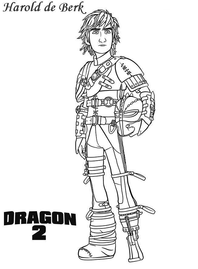 coloriage harold de berk dragons 2