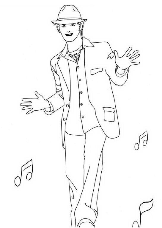 Coloriage a imprimer high school musical troy danse coloriage high school musical troy danse