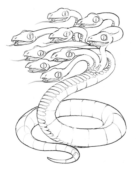 coloriage hydre