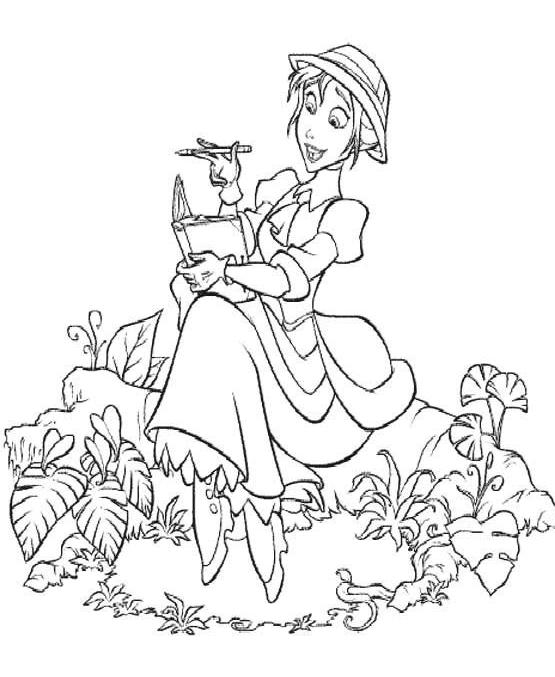 coloriage jane ecrit