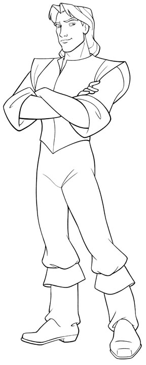 coloriage john smith pocahontas