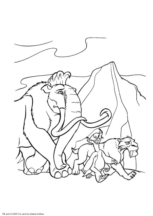 coloriage l age de glace go sid et manfred