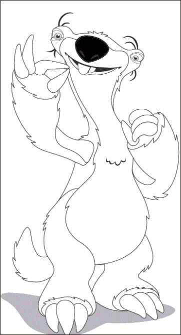 Coloriage a imprimer l age de glace sid gratuit et colorier coloriage l age de glace sid