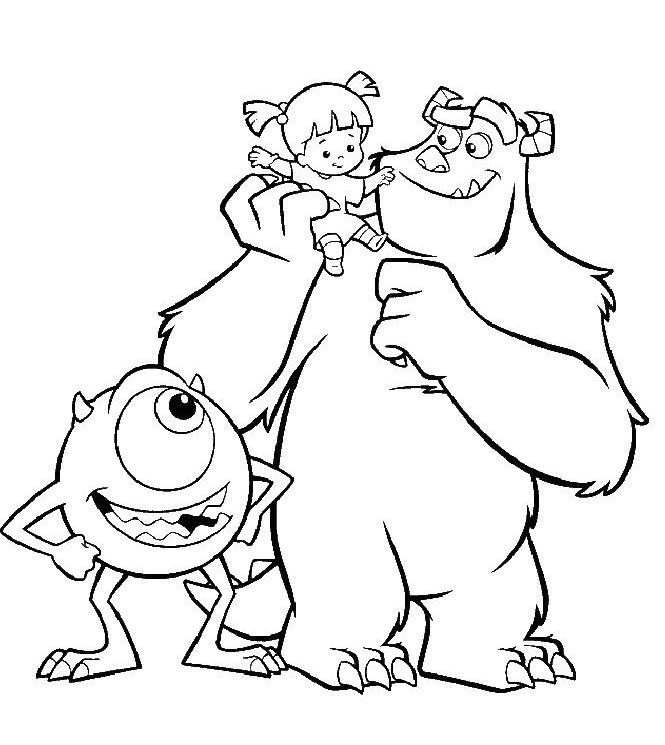 coloriage la fillette sur l epaule du monstre
