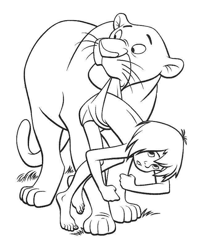 Coloriage Du Livre De La Jungle A Imprimer