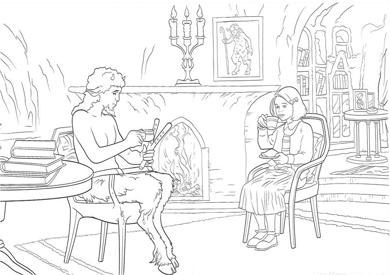 Coloriage a imprimer le monde de narnia lucie chez le coloriage le monde de narnia lucie chez le faune