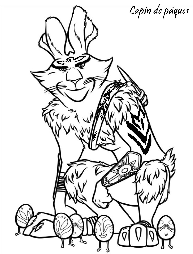 Coloriage Lapin De Paques Gratuit